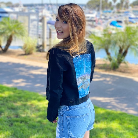 Neowise Custom Hand Painted Wearable Art Jacket - Picture 3 of 8